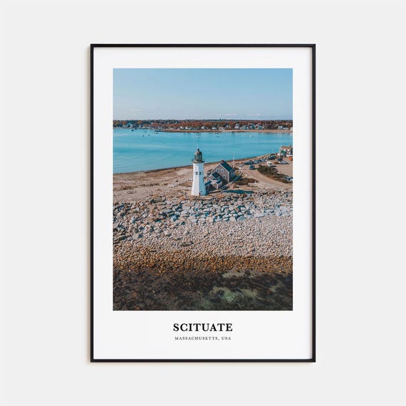 Scituate Massachusetts Travel Poster, Map Wall Art