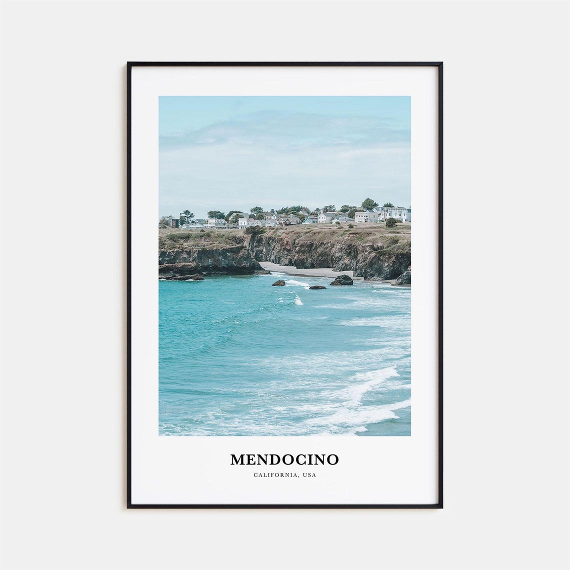 Mendocino California Coast Cliffs Ocean Photo Pacific Wall Poster