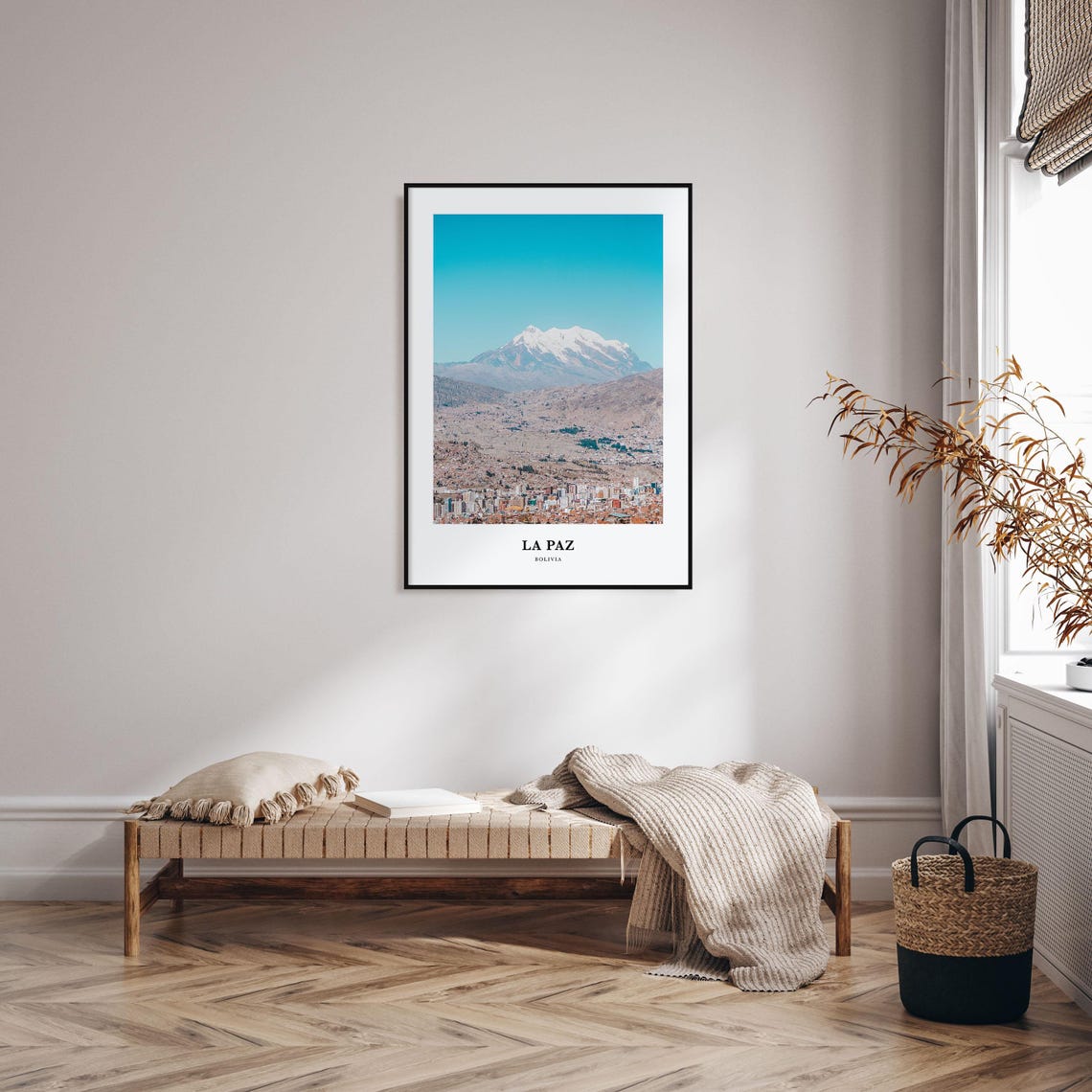 La Paz Print La Paz Photo Poster La Paz Travel Wall Art La Paz Map Print La Paz Photography Print La Paz Wall Dcor Bolivia - Image 3