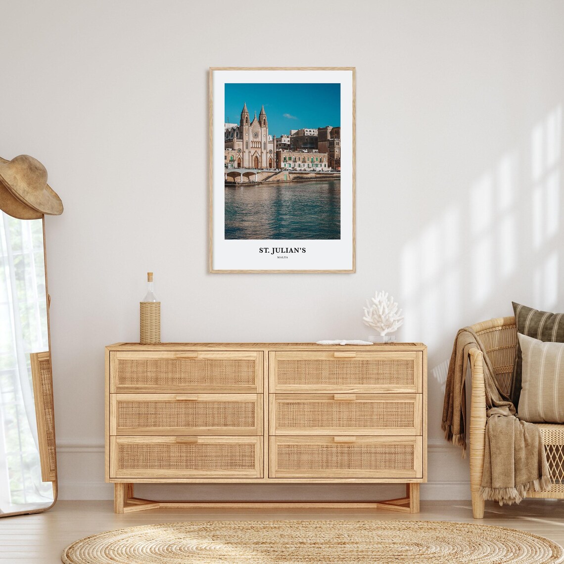 St. Julian's Malta Waterfront Bay And Church Photography Poster - Image 2