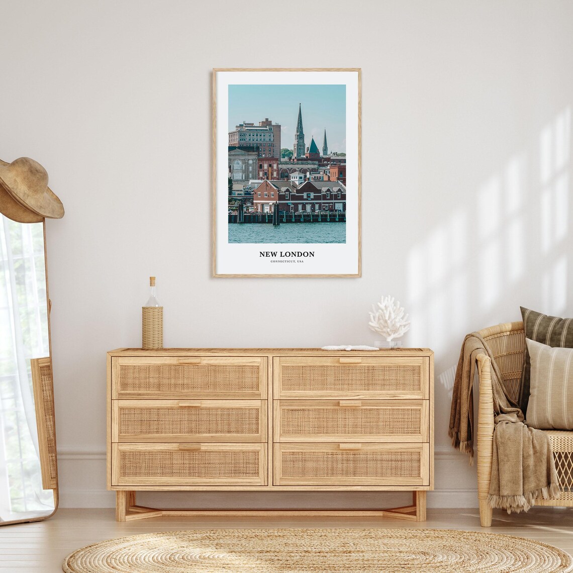 New London Travel Poster, Connecticut USA Map - Image 2
