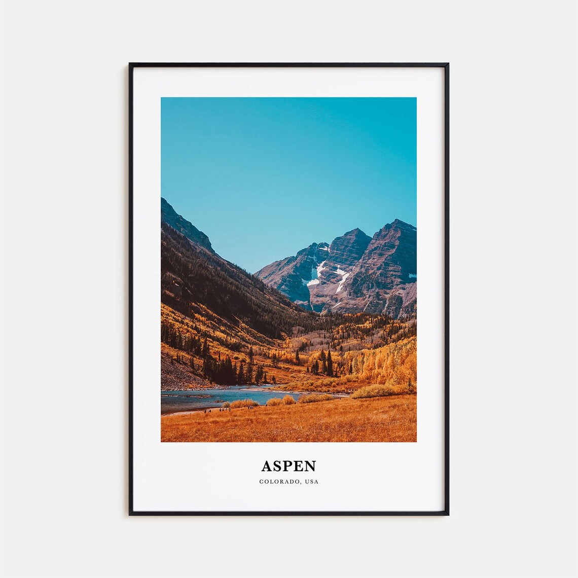 Aspen Colorado Golden Autumn Valley Mountain Lake Photo Poster