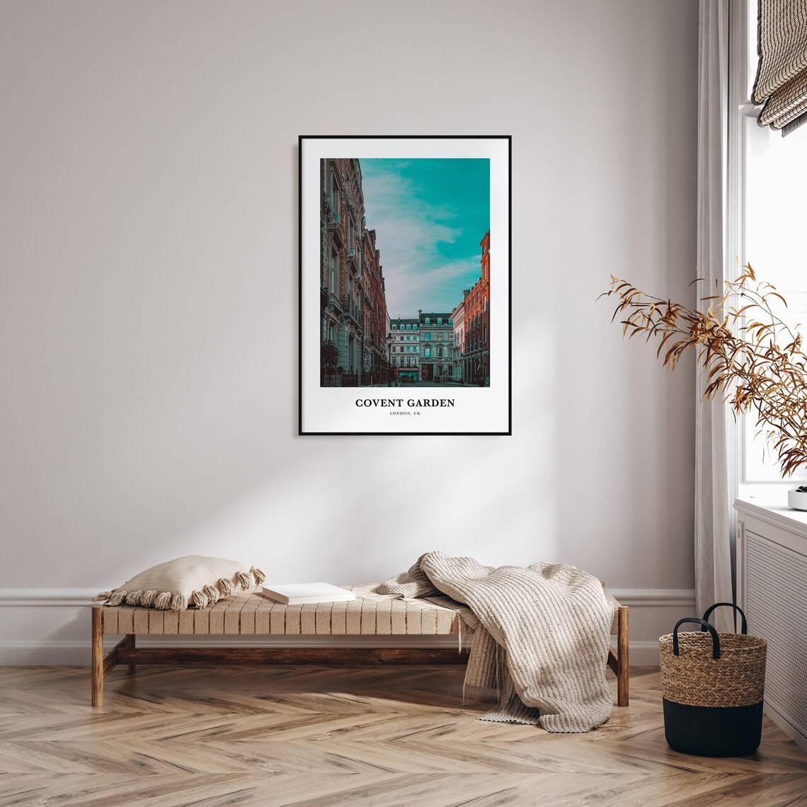 Covent Garden London Historic Brick Street Scene Travel Poster - Image 4