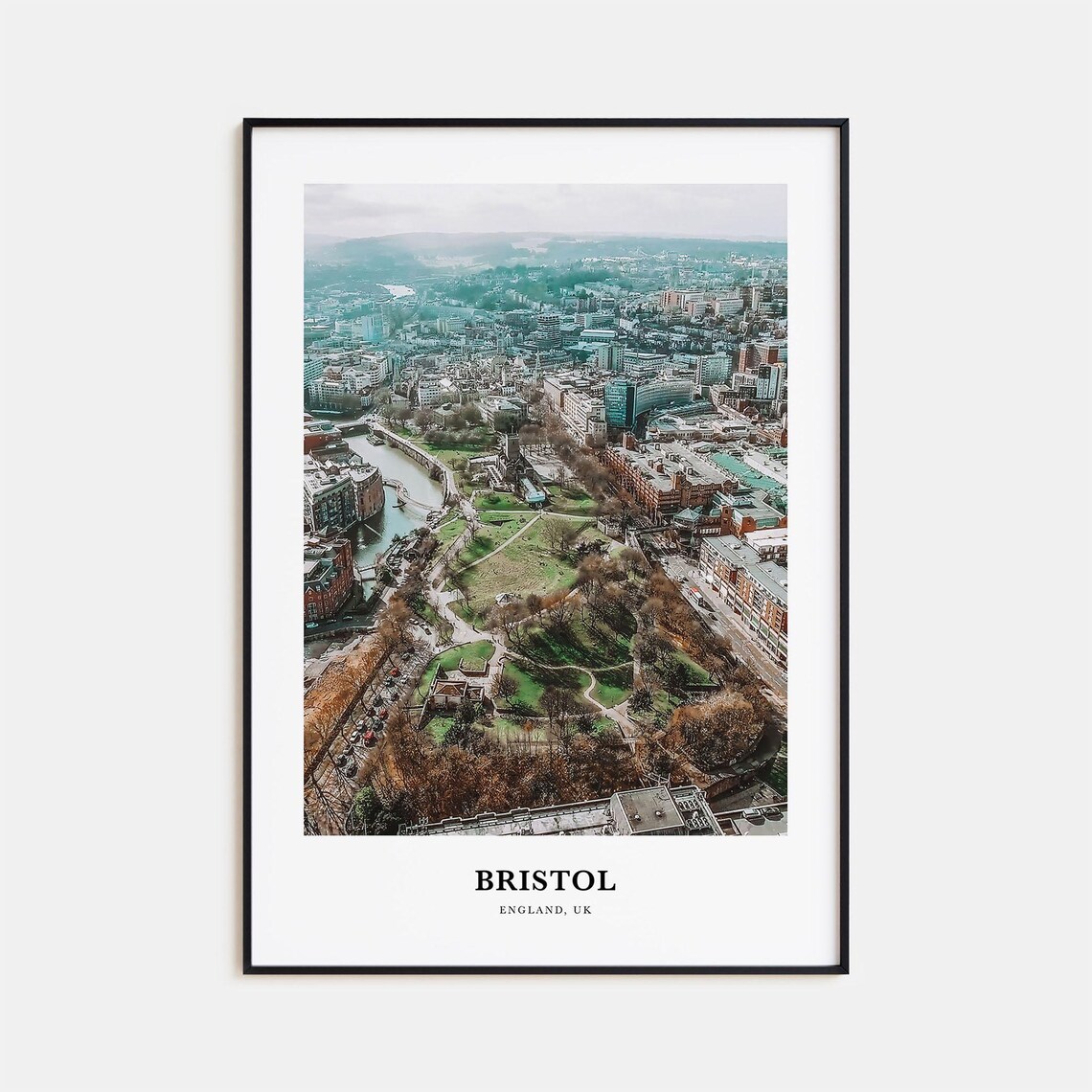 Bristol England UK Aerial City Landscape Panoramic Photography Print