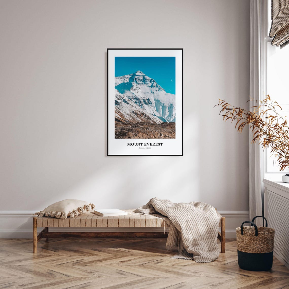 Mount Everest Nepal Himalaya Snow Capped Summit Landscape Poster - Image 3