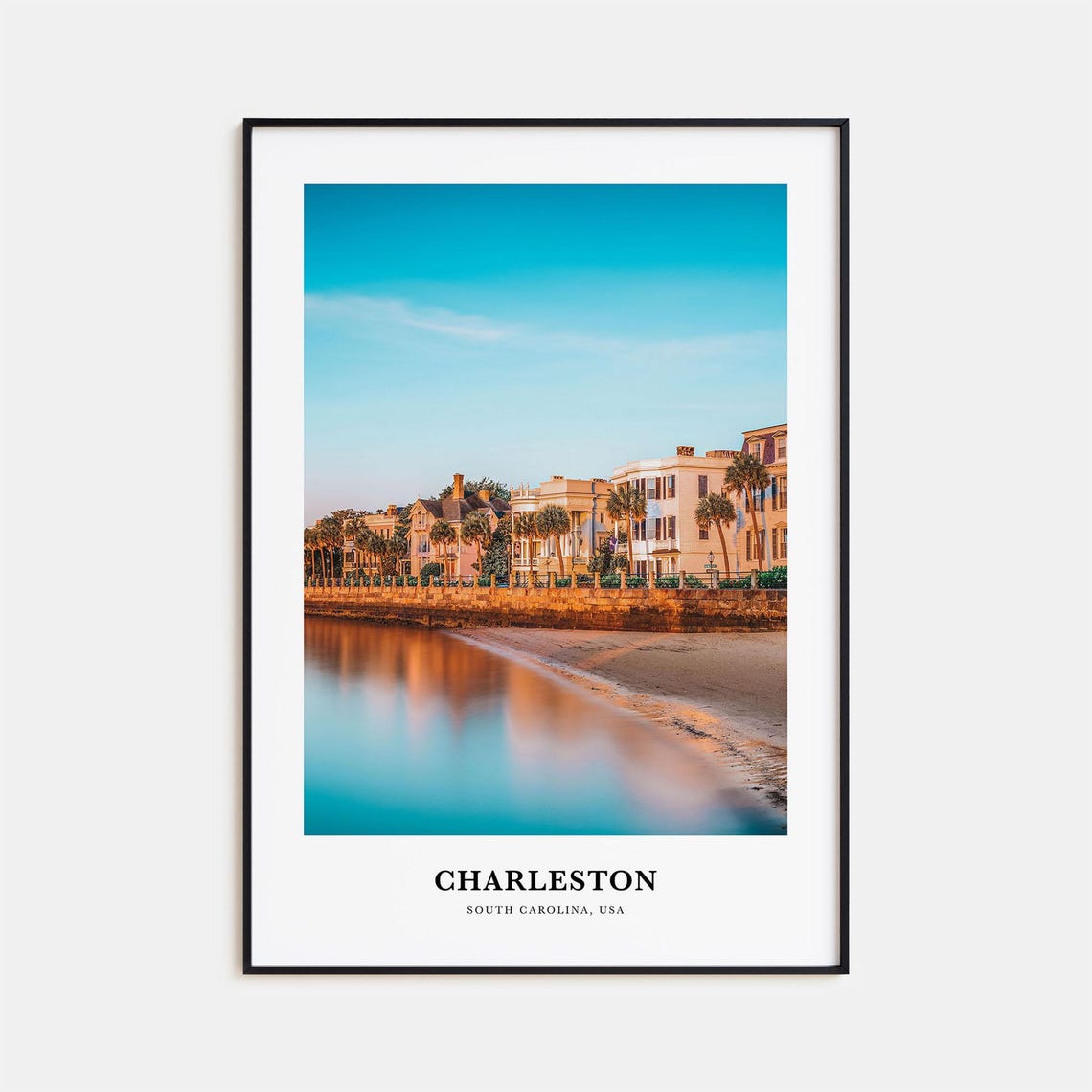 Charleston Print South Carolina No 3 Charleston Photo Poster Charleston Travel Wall Art Charleston Map Charleston Photography Usa