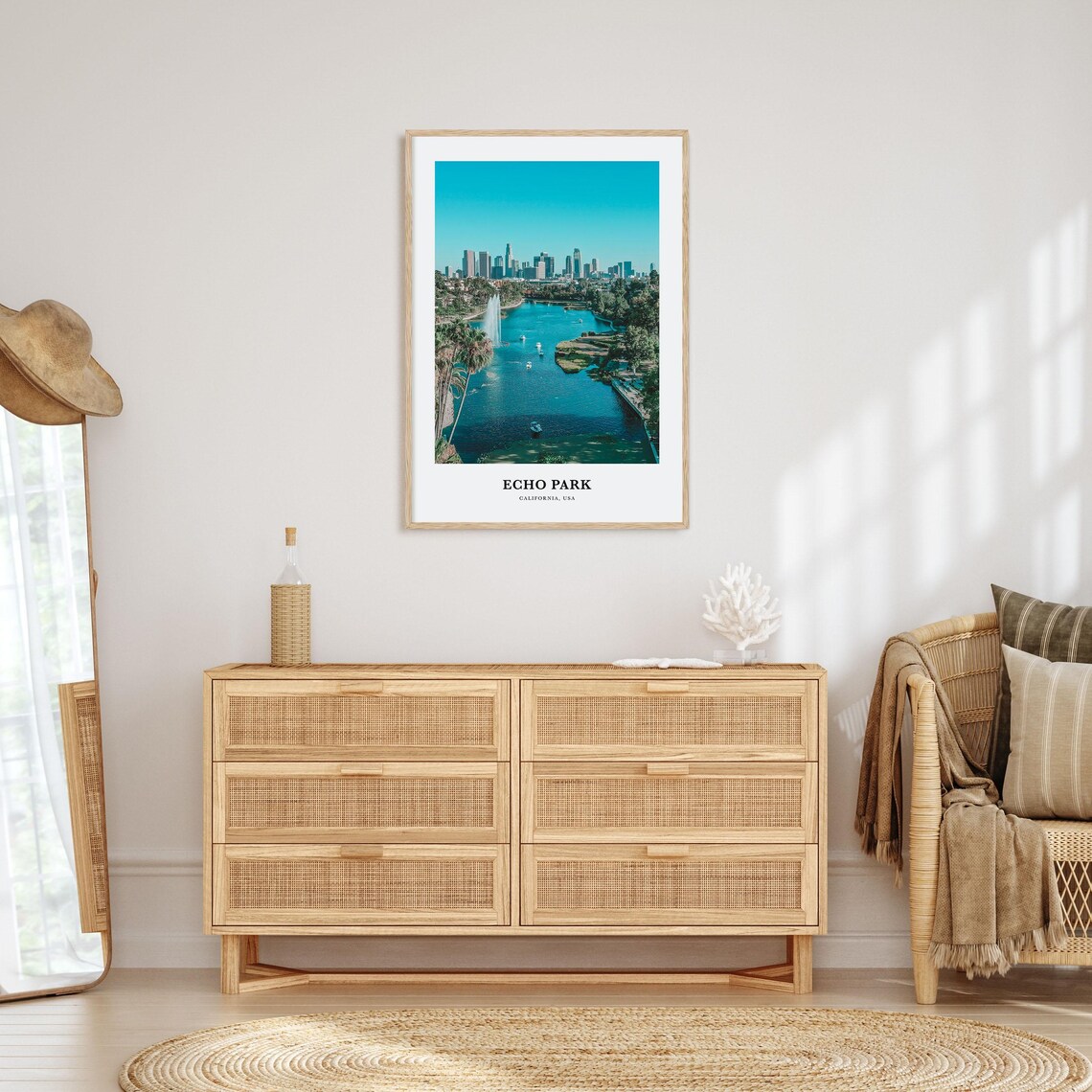 Echo Park Travel Poster, California Map Wall Art - Image 2