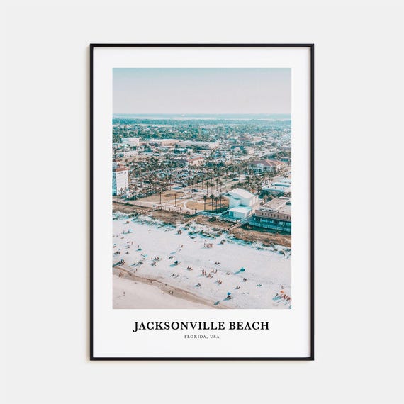Jacksonville Beach Travel Poster, Florida USA