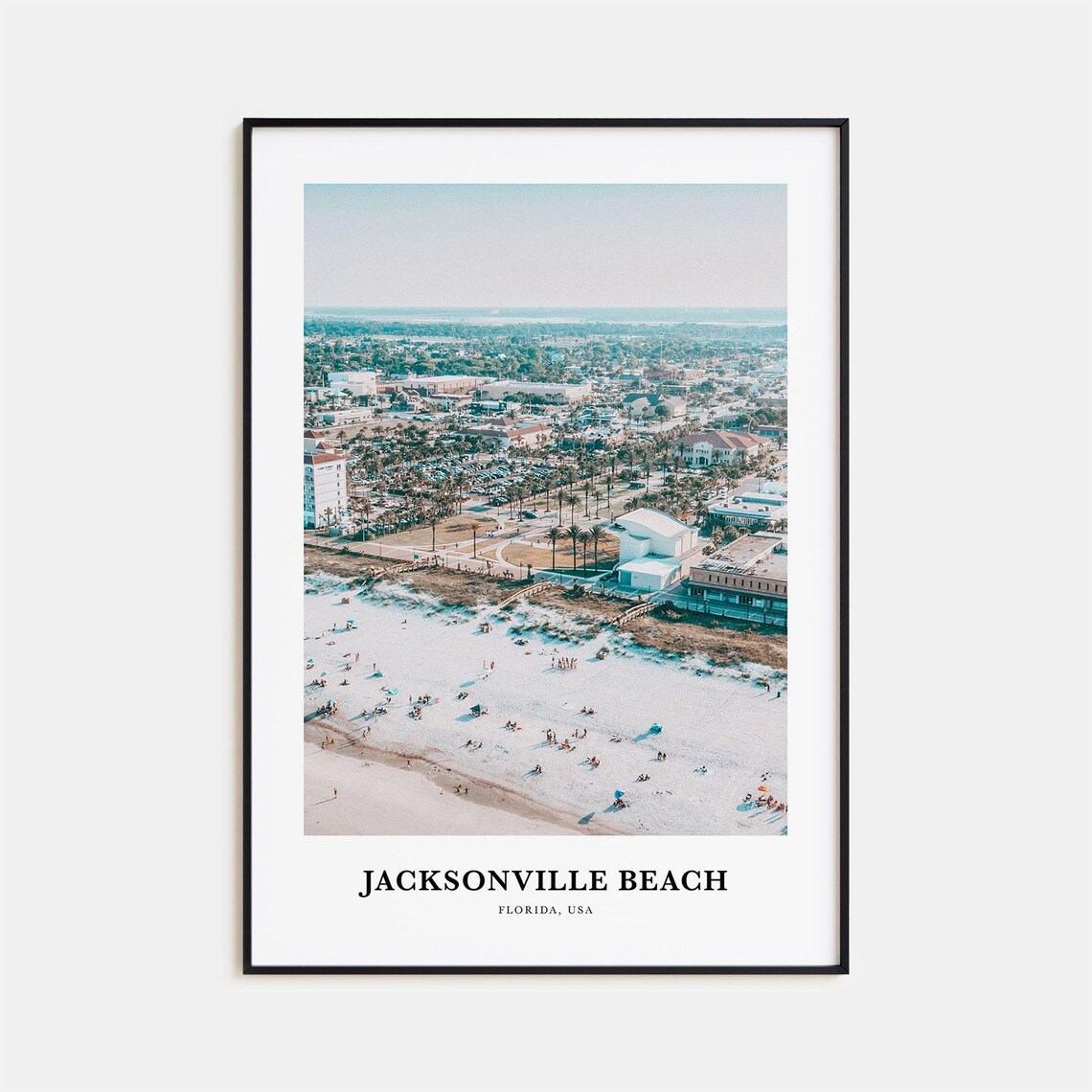Jacksonville Beach Travel Poster, Florida USA