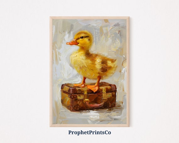 Cute Duck Poster Print Nursery Wall Art Animal Lover Gift Kids Room Home Dcor Wall Art