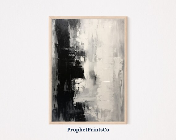 Black And White Abstract Print Modern Wall Art Black White Wall Art Scandinavian Home Dcor Wall Art