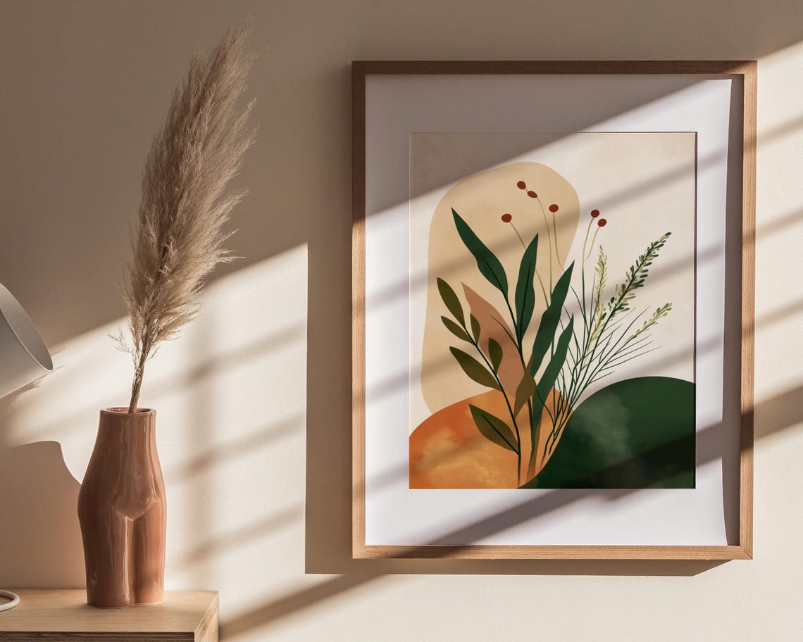 Arch Botanical Earthy Tones Berries Grasses Warm Modern Poster - Image 4