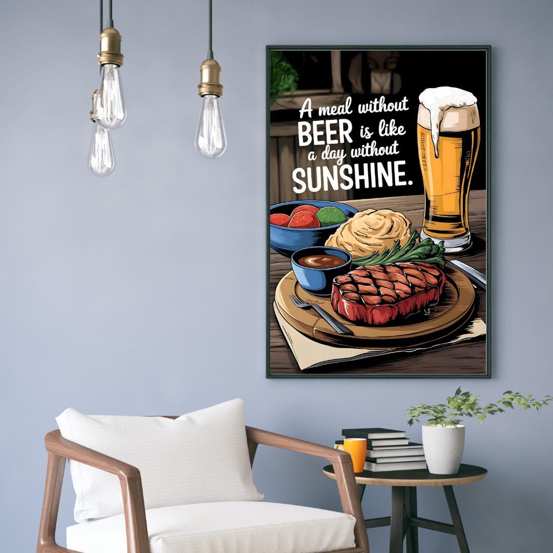 Bar Cart Decor, Retro Kitchen Wall Art - Image 2