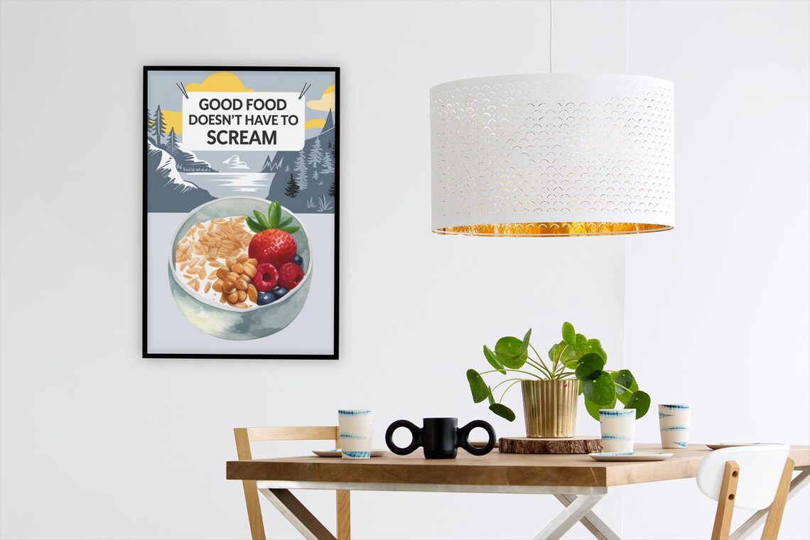 Funny Vegan Kitchen Art Print, Vegetarian Gift - Image 2