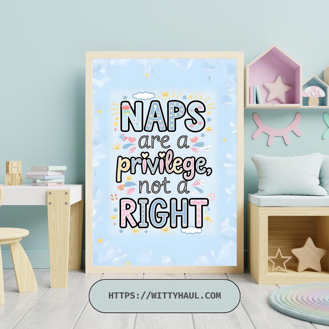 Baby Nursery Wall Art Funny Room Decor Cute Prints New Parent Gifts Funny Nursery Artwork Baby Shower Gifts Kids Room Wall Art - Image 3