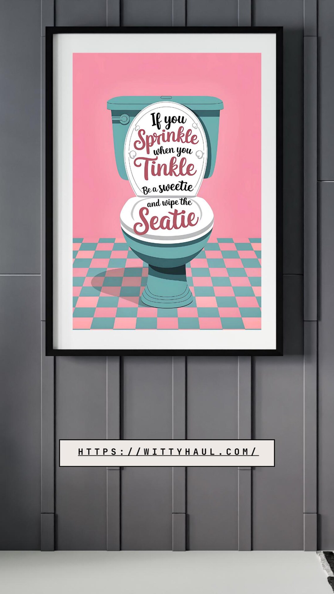 Funny Toilet Bathroom Decor, Typography Art Print - Image 6