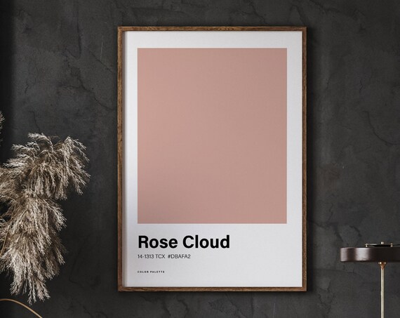 Rose Cloud Color Poster Print, Boho Neutral Decor