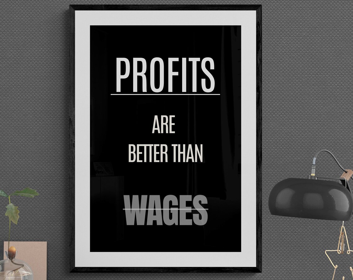 Profits Are Better Than Wages Black Entrepreneur Mindset Quote Poster - Image 3