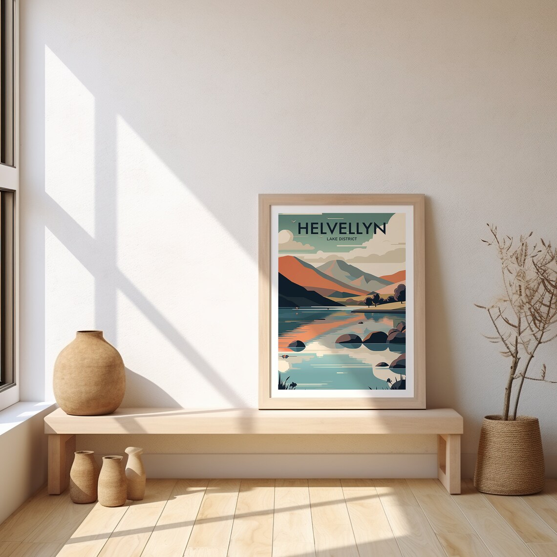 Helvellyn Travel Poster, Lake District Art Print - Image 2
