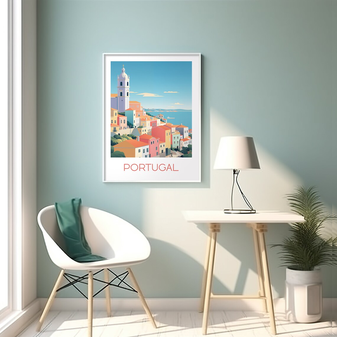 Portugal Travel Poster Art Print, European Decor