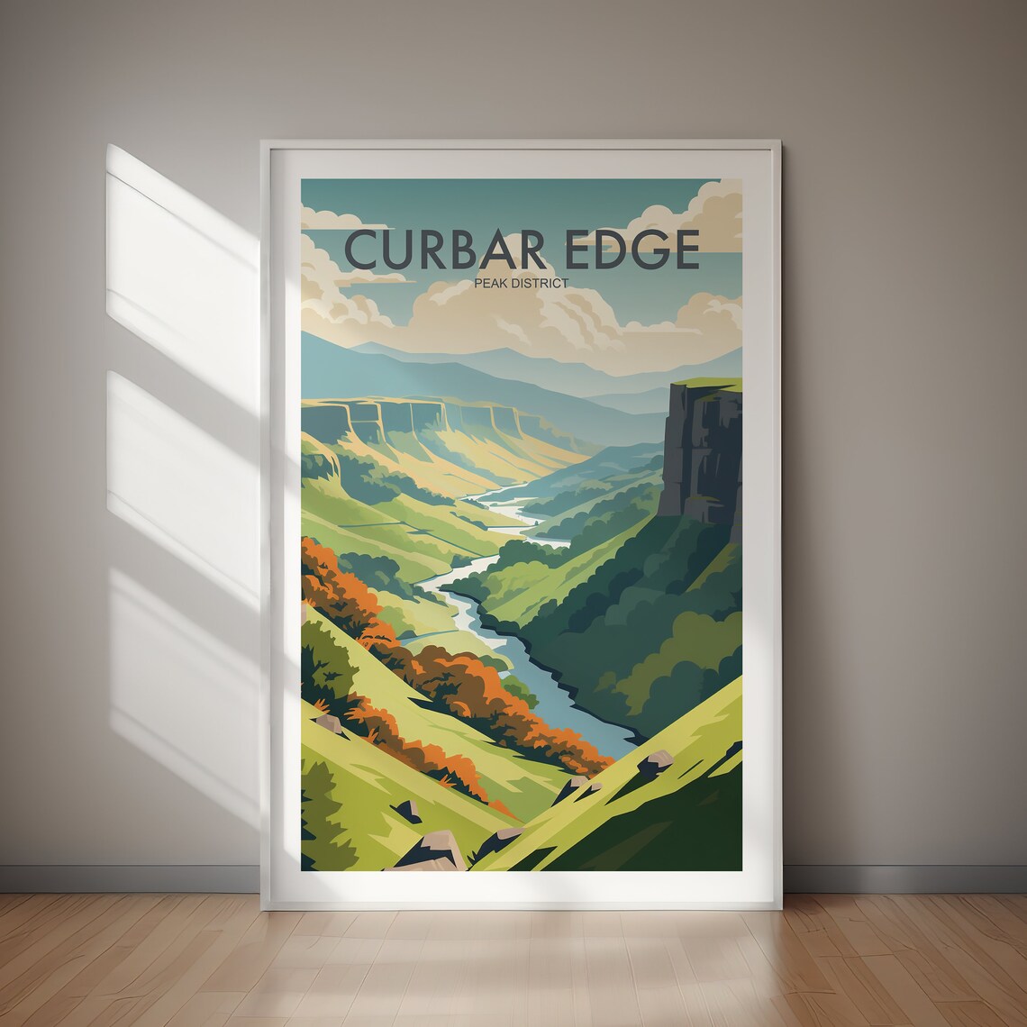 Curbar Edge Peak District Travel Poster, UK