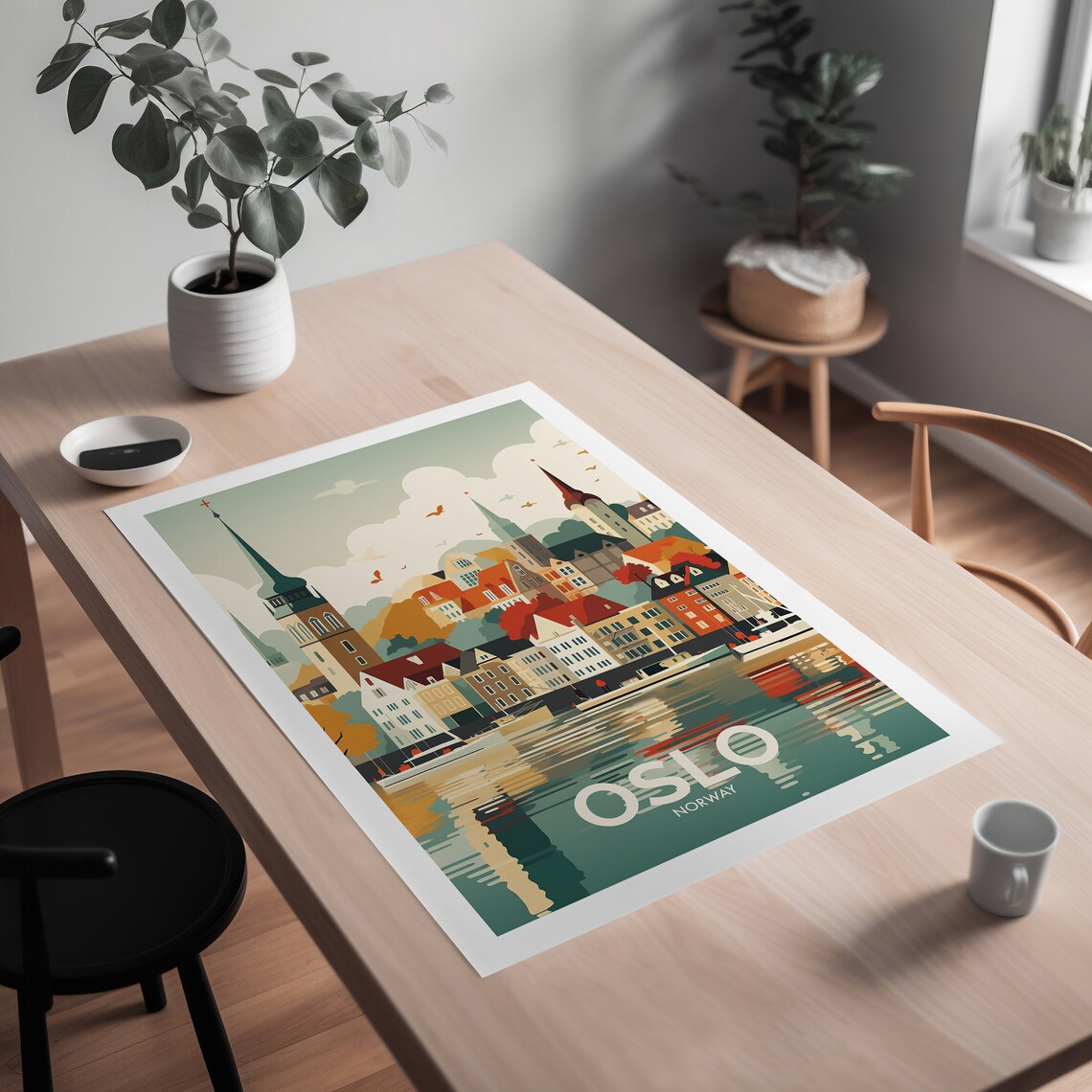 Oslo Travel Print, Europe Home Decor Art Print - Image 2