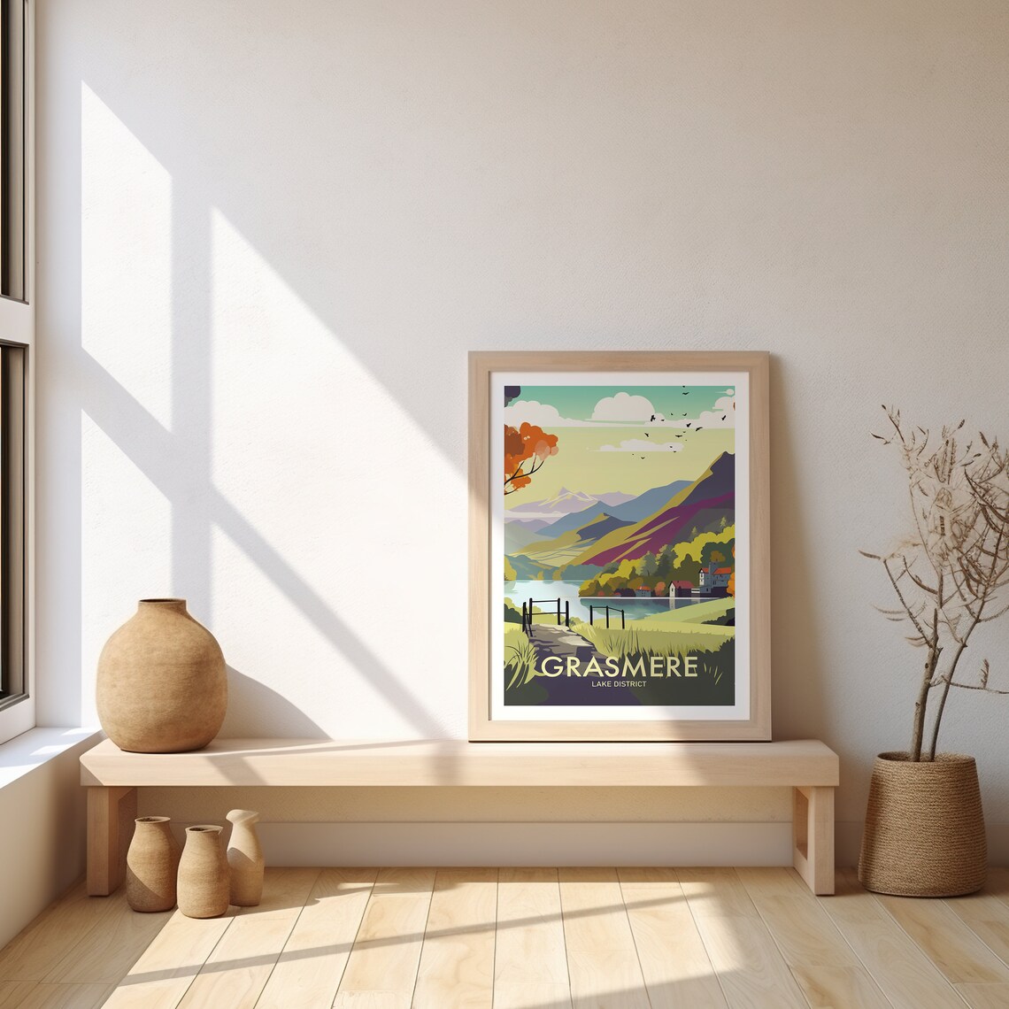 Grasmere Travel Poster, Lake District Wall Art - Image 2