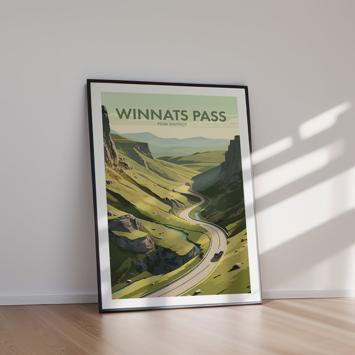 Winnats Pass Peak District Vintage Travel Valley Scenic Poster - Image 2