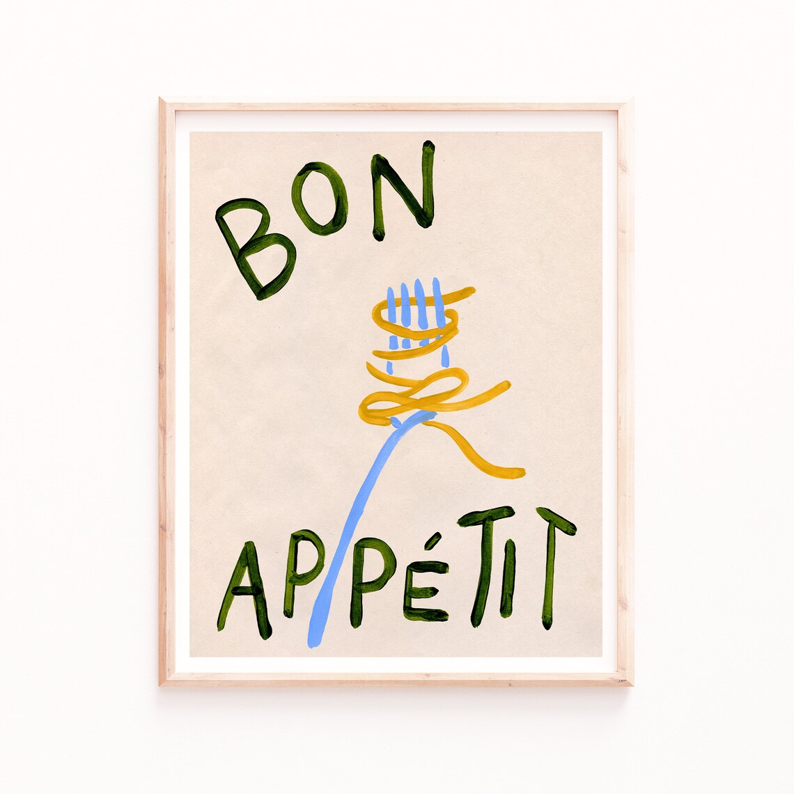 Bon Appetit Pasta Kitchen Wall Art, Poster