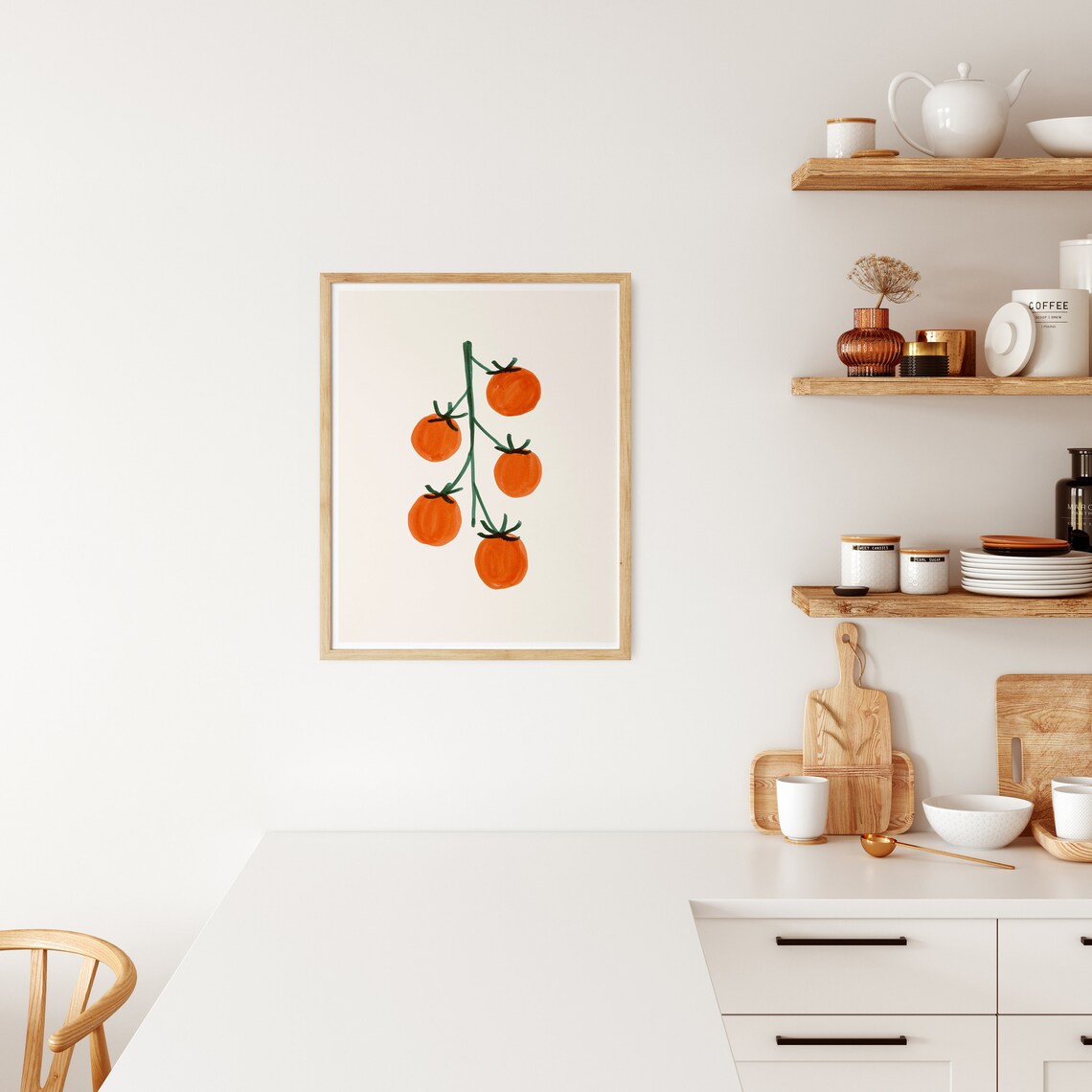 Vine Tomatoes Art Print, Kitchen Wall Art - Image 2