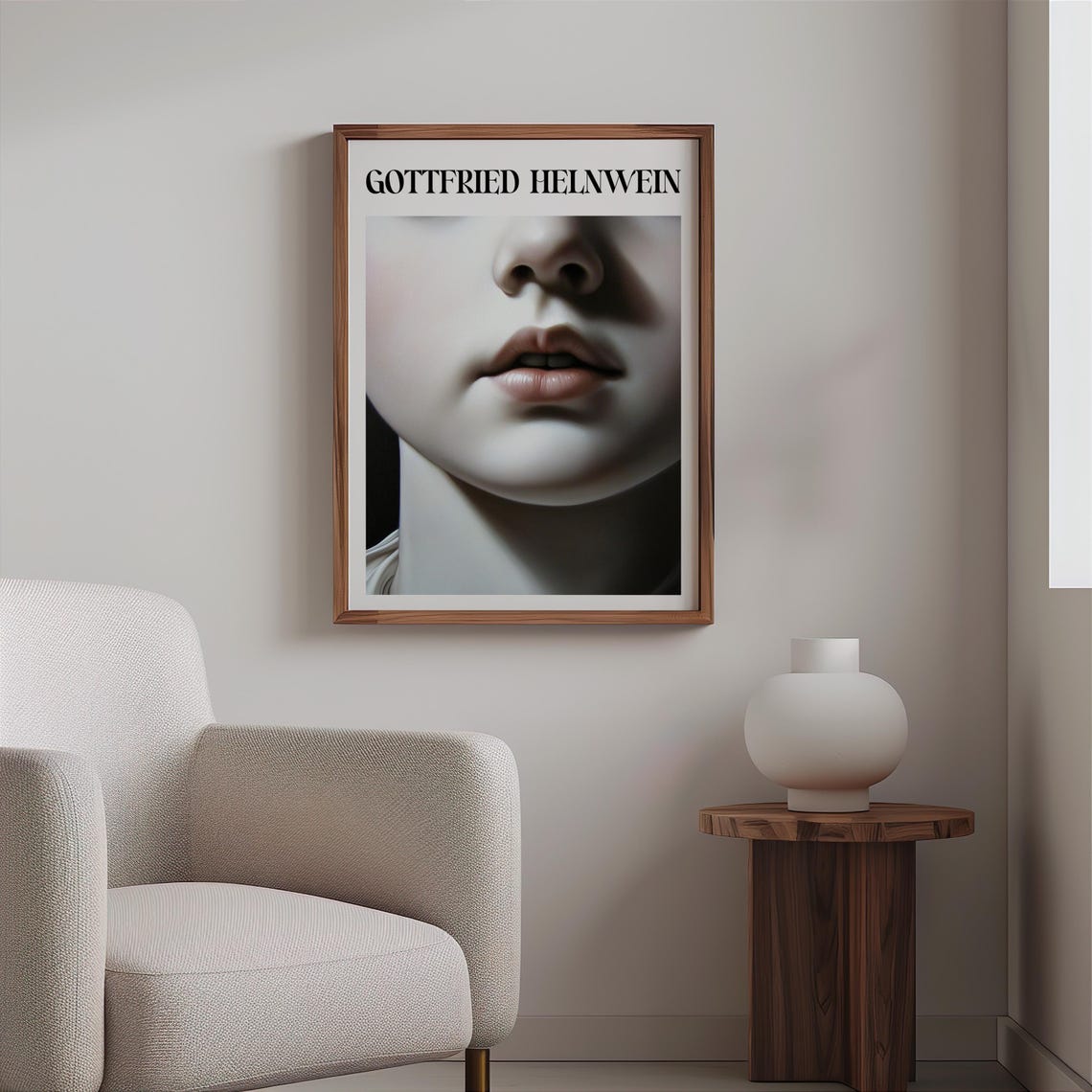 Gottfried Helnwein Inspired Face Close-Up Dramatic Shadow Art Print - Image 2