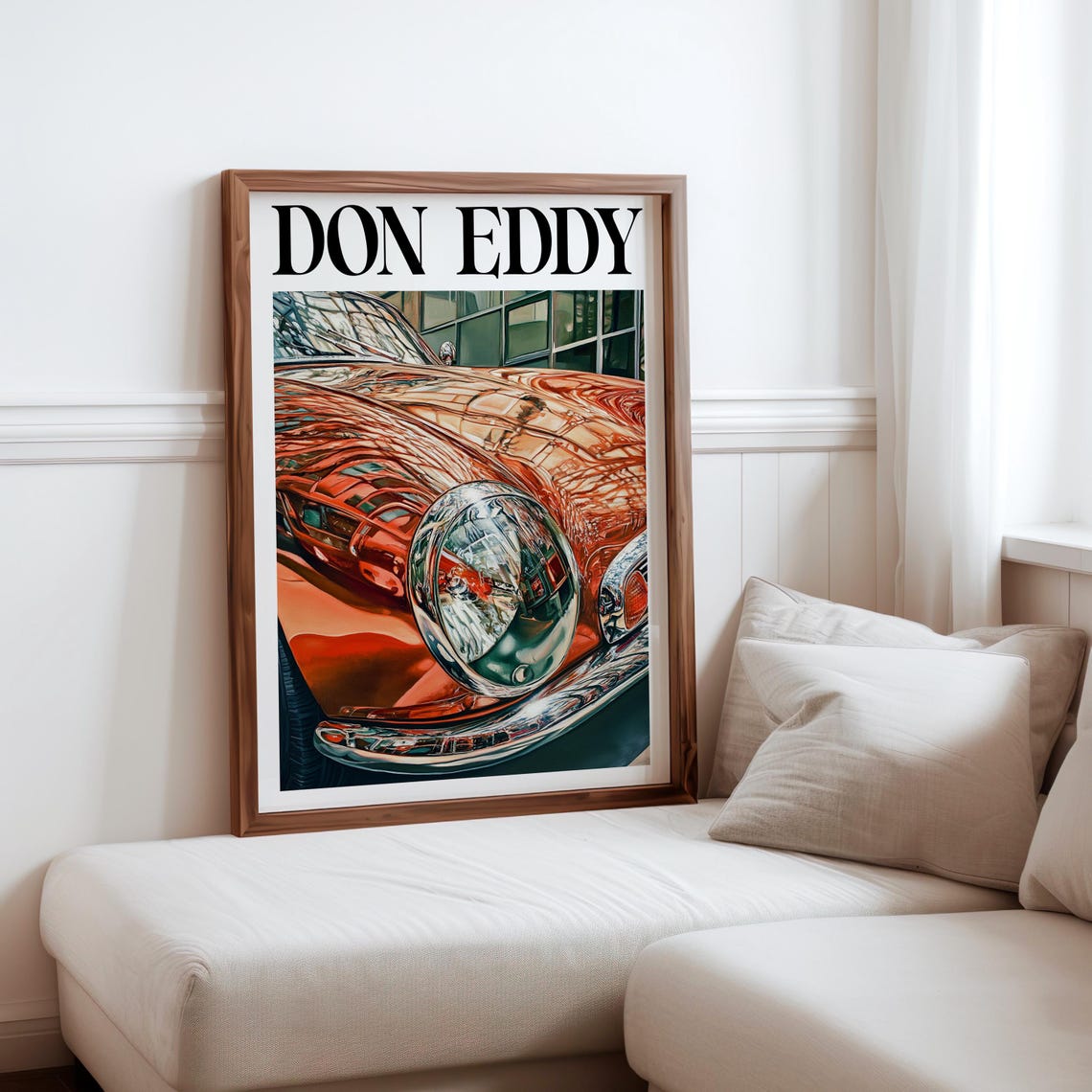Don Eddy Style Copper Classic Car Headlight Building Reflection Poster