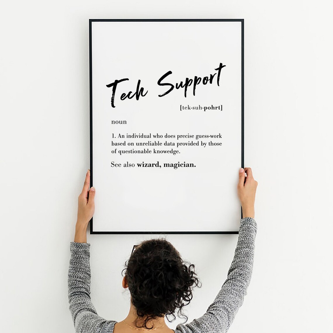 Funny Tech Support Definition Poster, Office Decor - Image 3