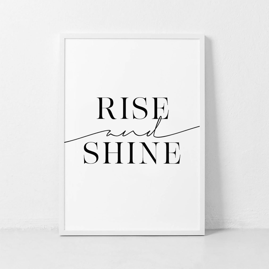 Rise And Shine Typography Art Print, Bedroom Decor - Image 4