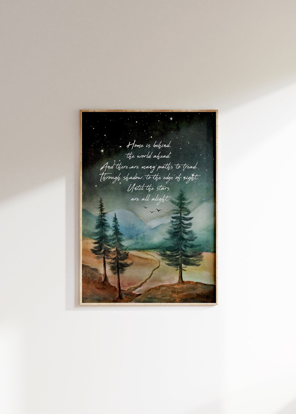 Lord Of The Rings Art Home Is Behind The World Ahead Lotr Print Pippins Song Edge Of Night Lyrics - Image 2