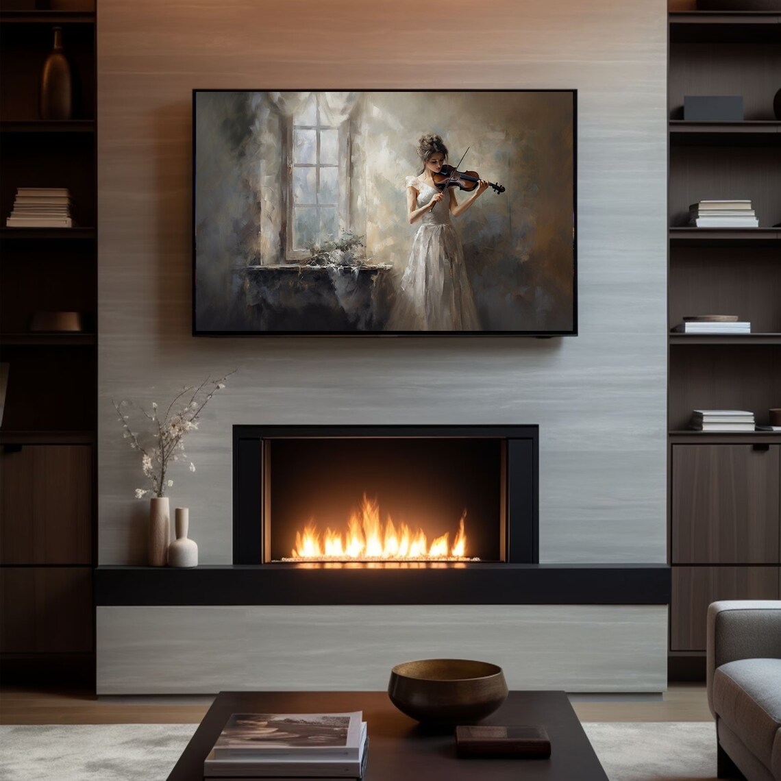 Woman Playing Violin, Moody Victorian Portrait Print - Image 5