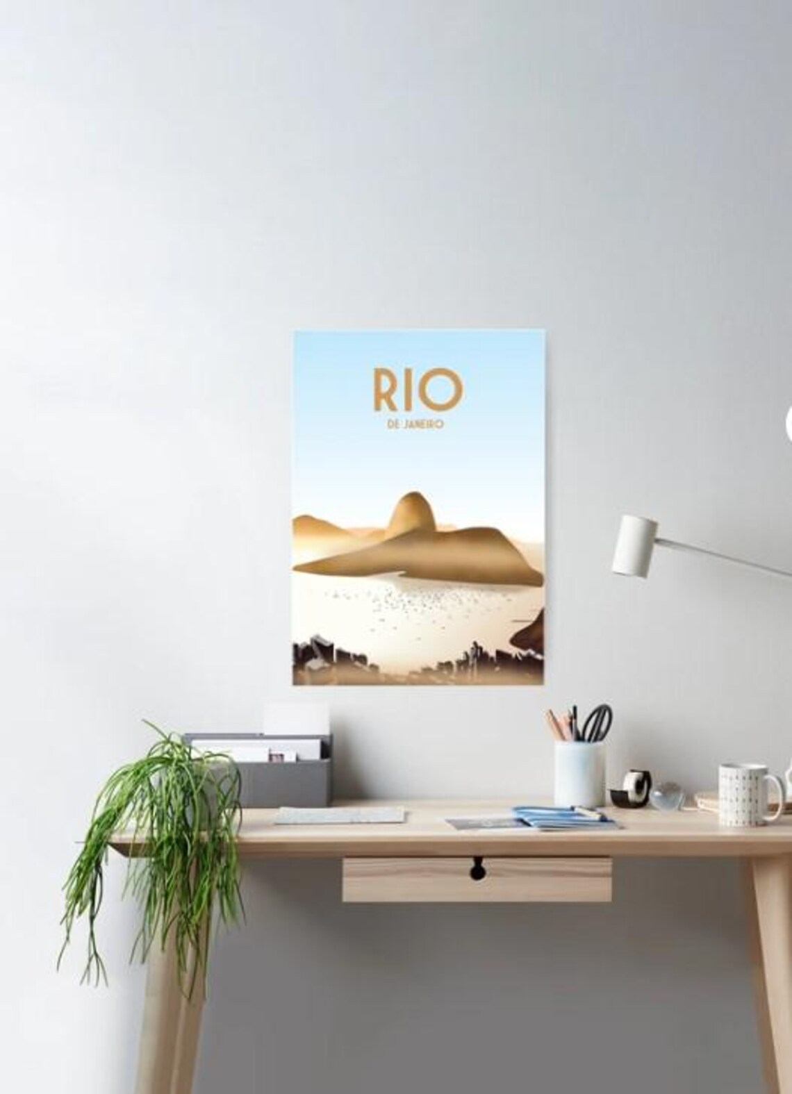 Rio de Janeiro Brazil Sugarloaf Mountain Minimalist Travel Poster - Image 2