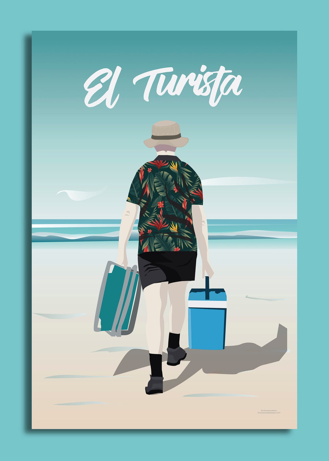 El Turista Funny Tourist Beach Vacation Illustration Travel Poster - Image 2
