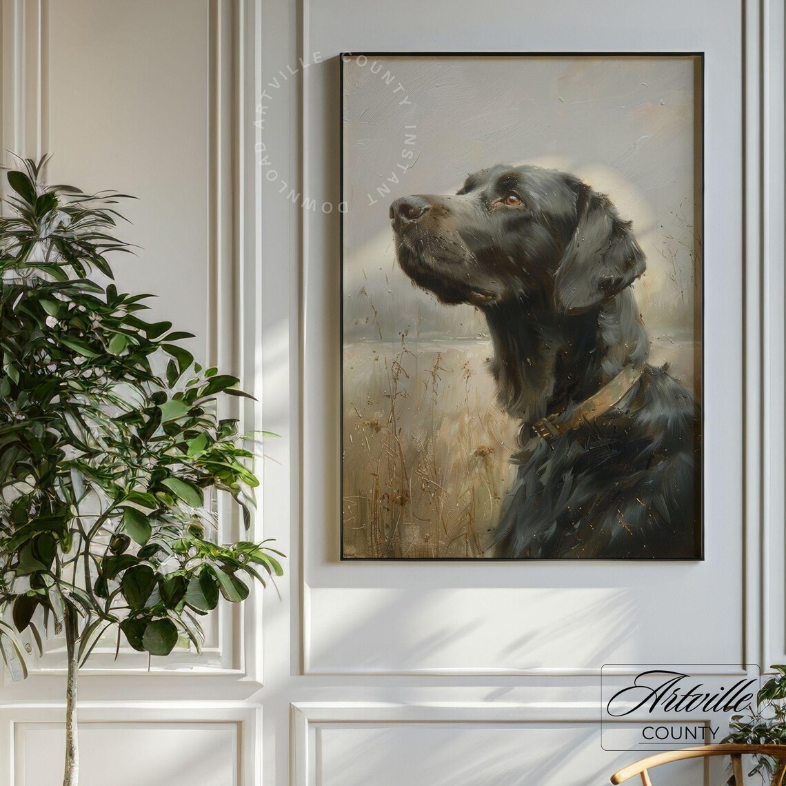 Hunting Dog Oil Painting Farmhouse Decor Poster - Image 4