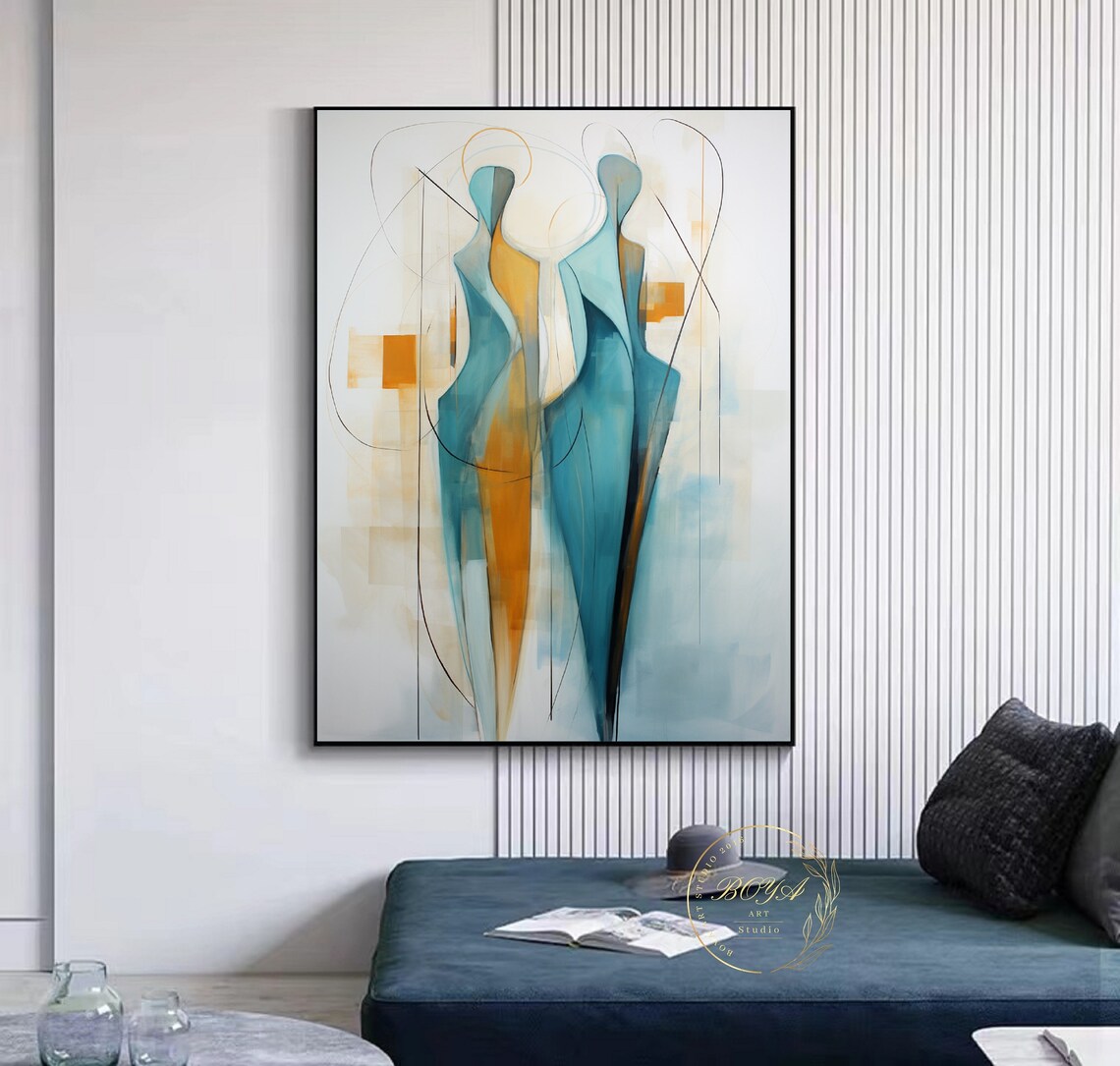 Picasso-Inspired Abstract Figure Art Print - Image 3