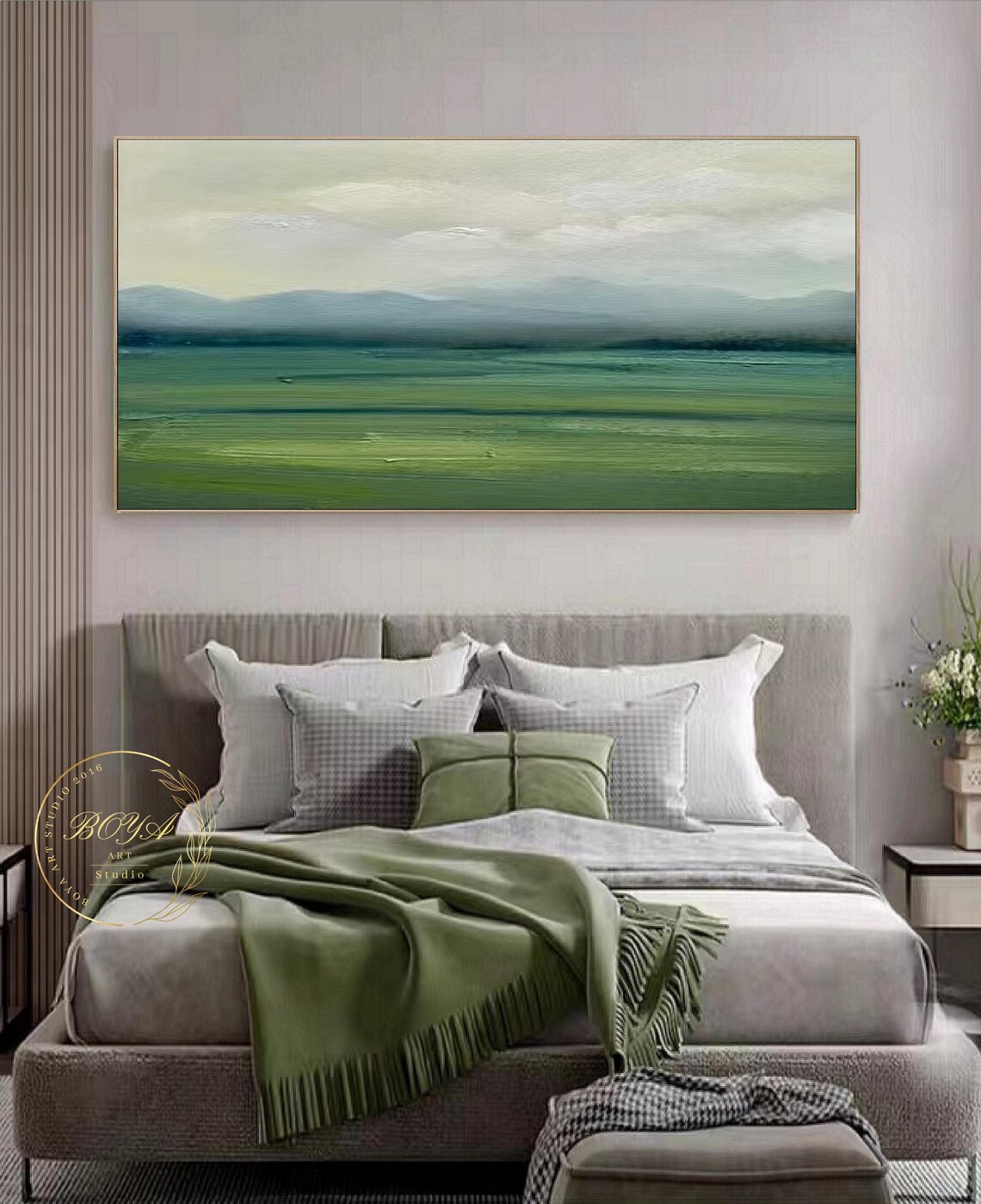 Green Abstract Landscape, Minimalist Art Print - Image 2