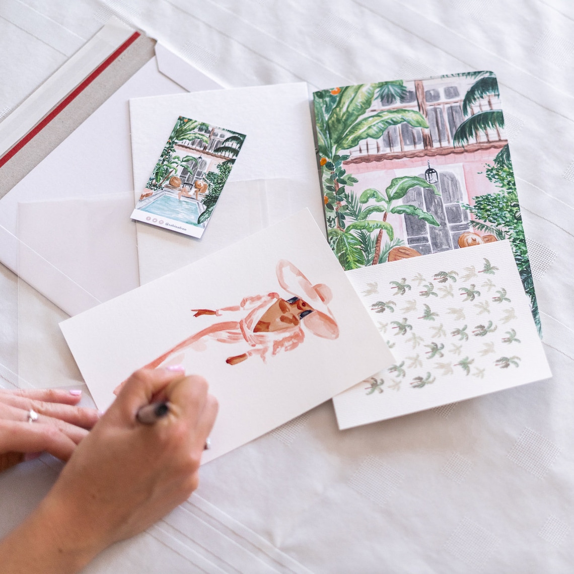 Papaya Art Print, Sabina Fenn Gouache and Watercolor - Image 3