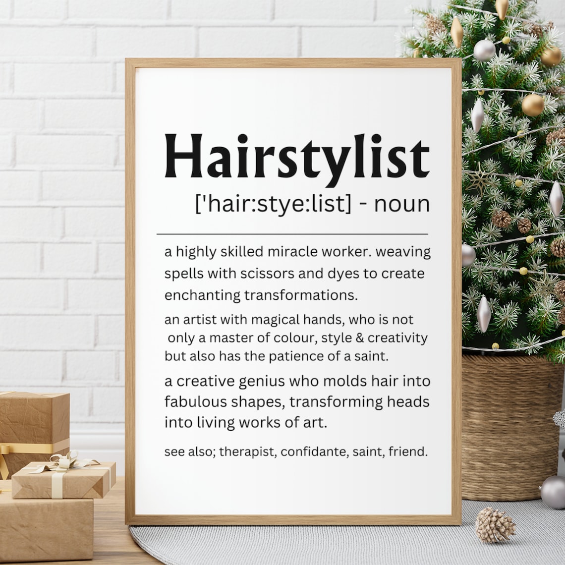 Hairstylist Definition Art Print, Salon Wall Decor - Image 5