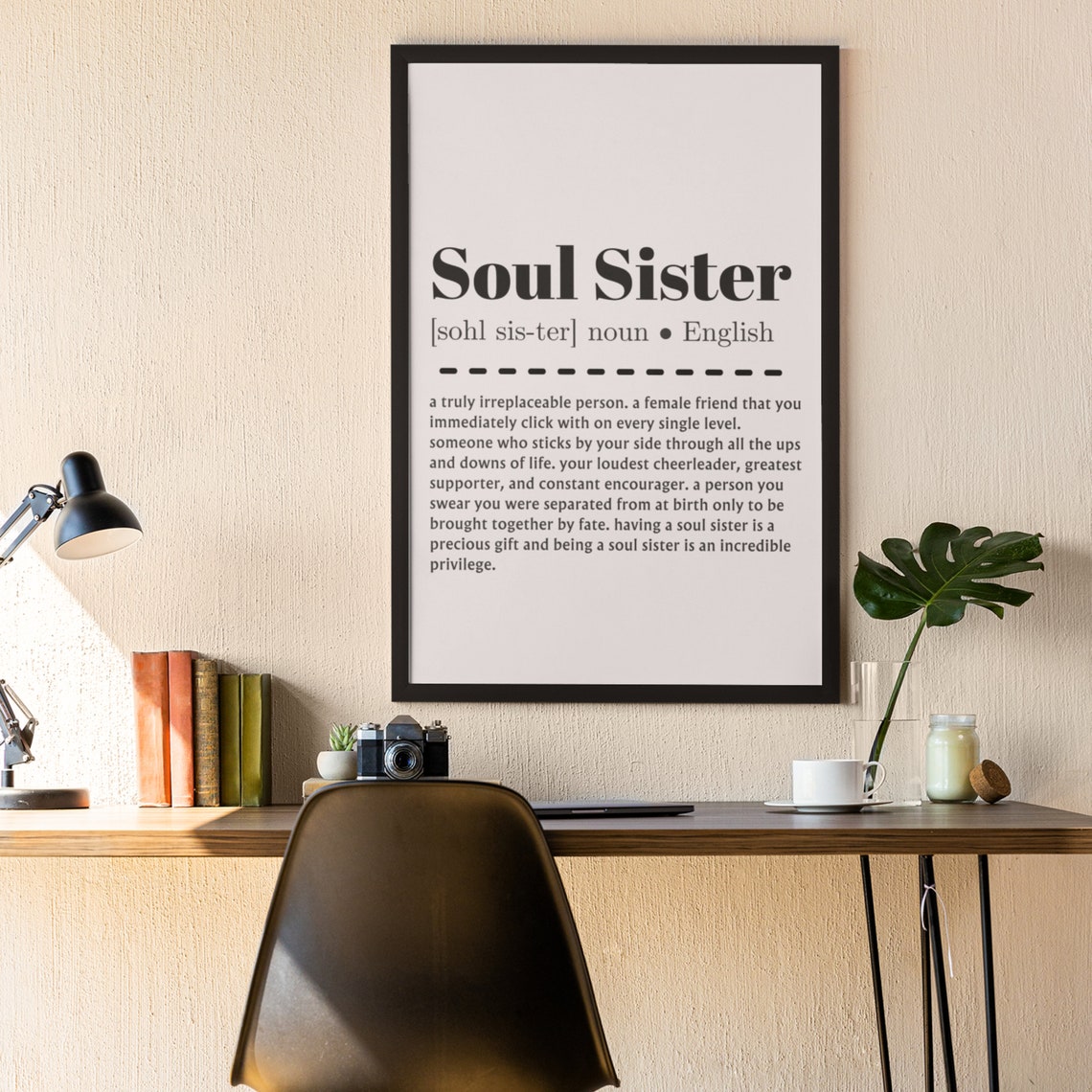 Soul Sister Definition Friendship Gift Best Friend Decor Poster - Image 2