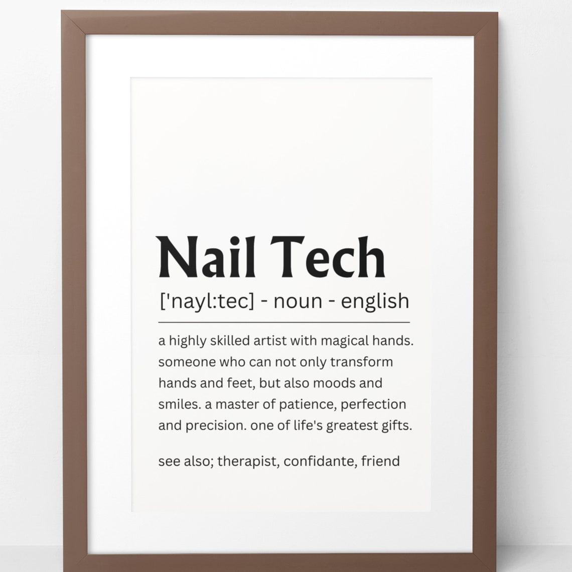 Nail Tech Definition Gift Nail Technician Appreciation Quote Poster - Image 7