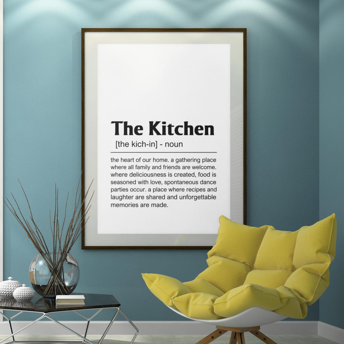 The Kitchen Definition Dictionary Meaning Home Decor Gift Poster - Image 3