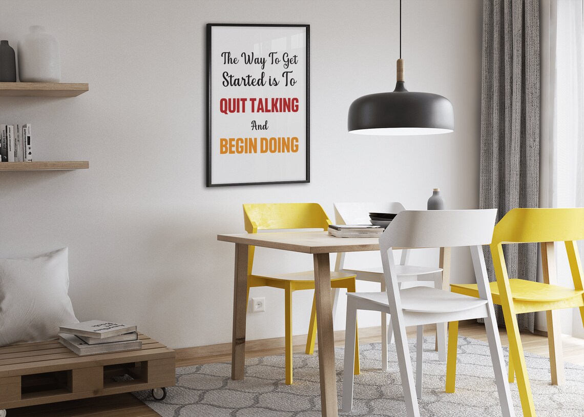 Motivational Quote Art Print, Start Doing Today - Image 3