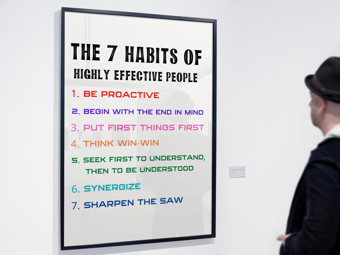 7 Habits of Highly Effective People Quote Print - Image 2
