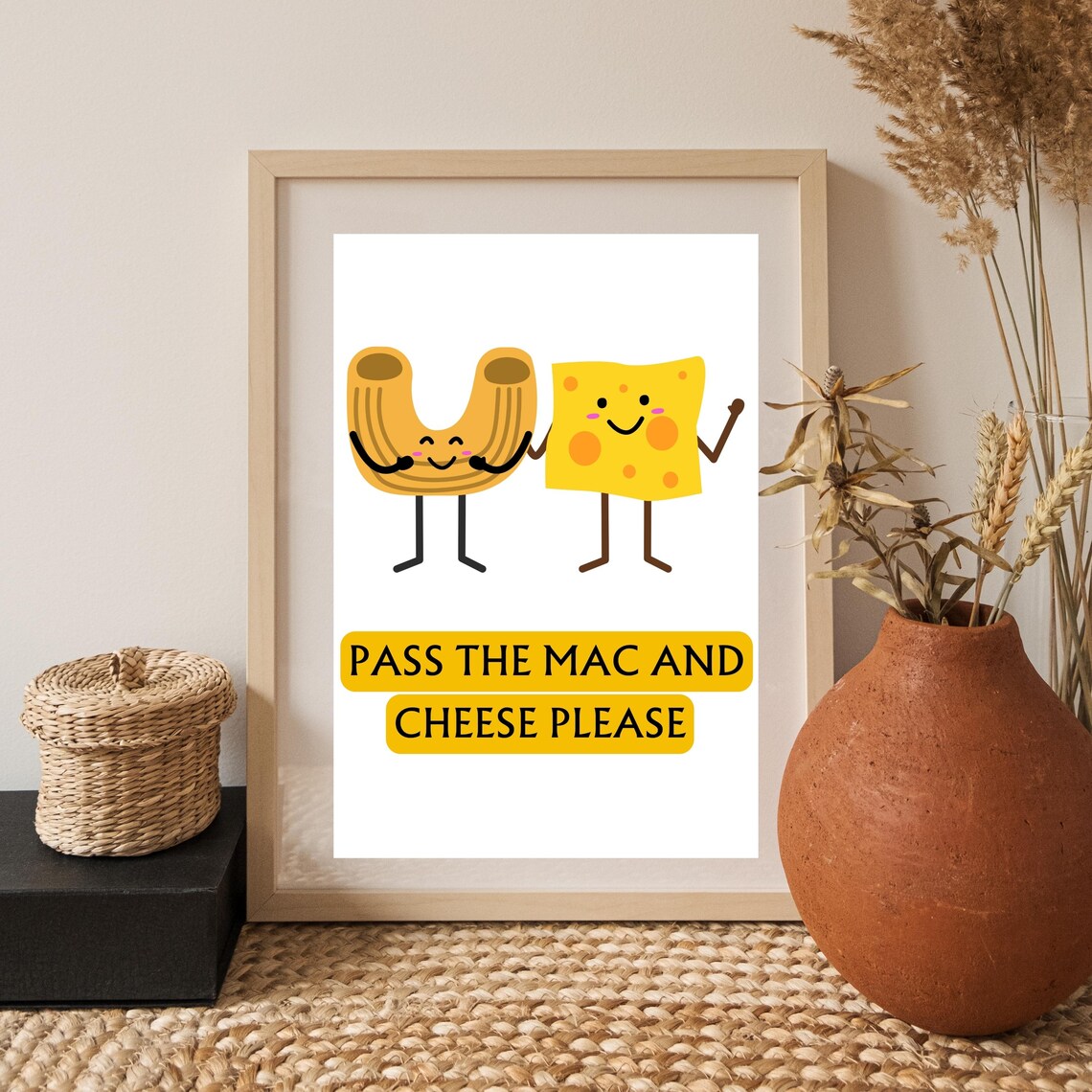 Cute Thanksgiving Decor Dining Room Wall Art Mac And Cheese Thanksgiving Print Dinning Area Thanksgiving Decorations Artwork - Image 2