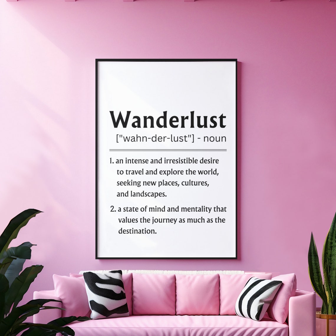 Wanderlust Definition Minimalist Travel Adventure Typography Poster - Image 5